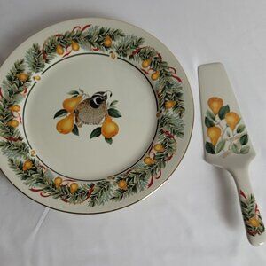 Andrea by Sadek Patridge in a Pear Tree Cake Plate and Server